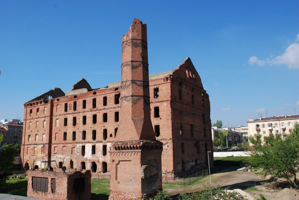 Mulino Gerhardt - rovine lasciate intatte come ricordo della Battaglia di Stalingrado